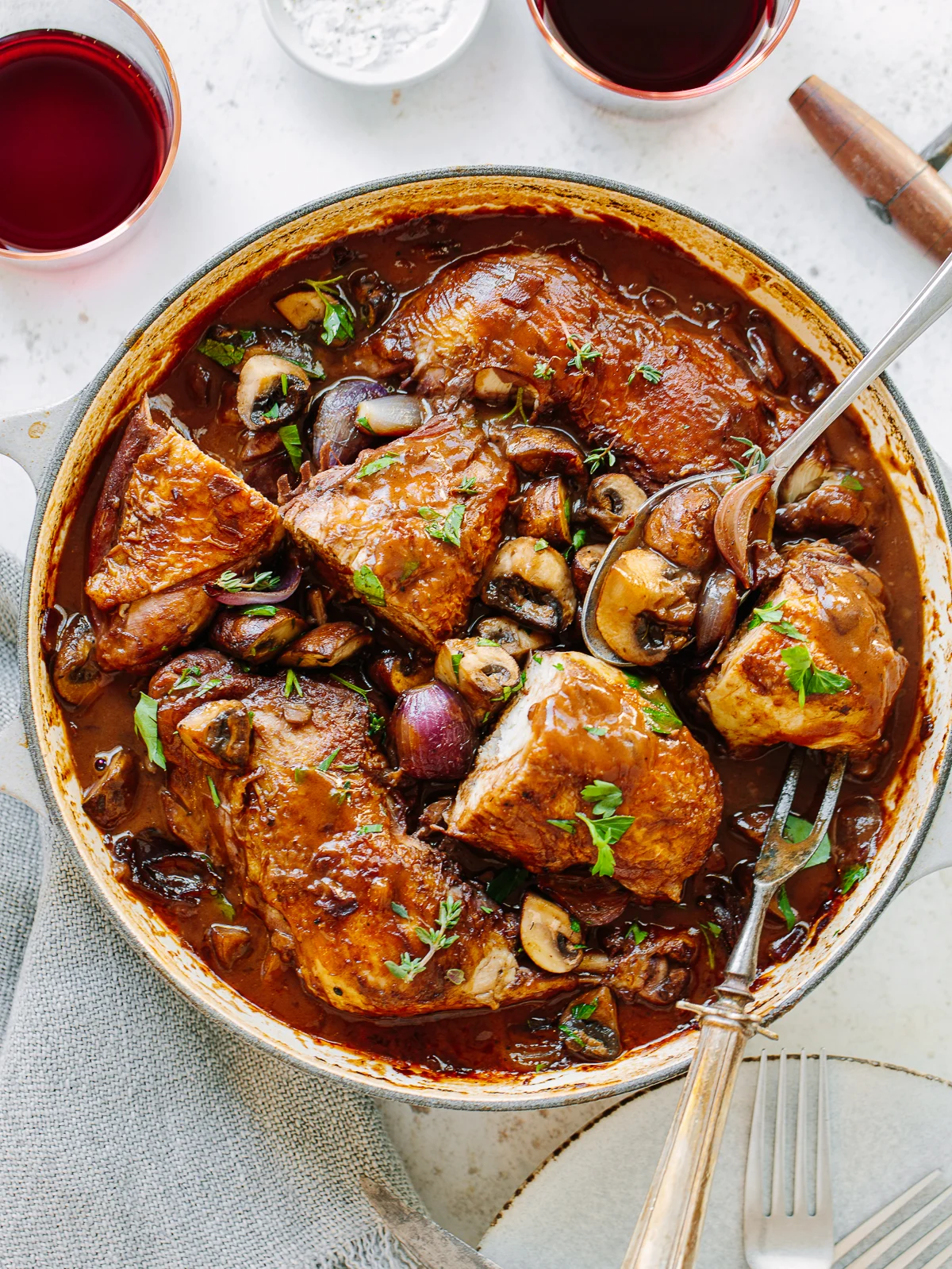One Pot Coq Au Vin